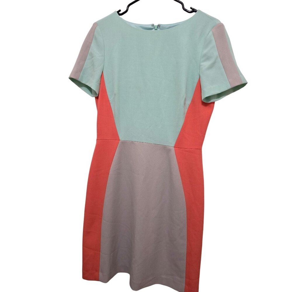 Tahari Arthur S. Levine Women's Colorblock Short‎ Sleeve Professional Dress Size